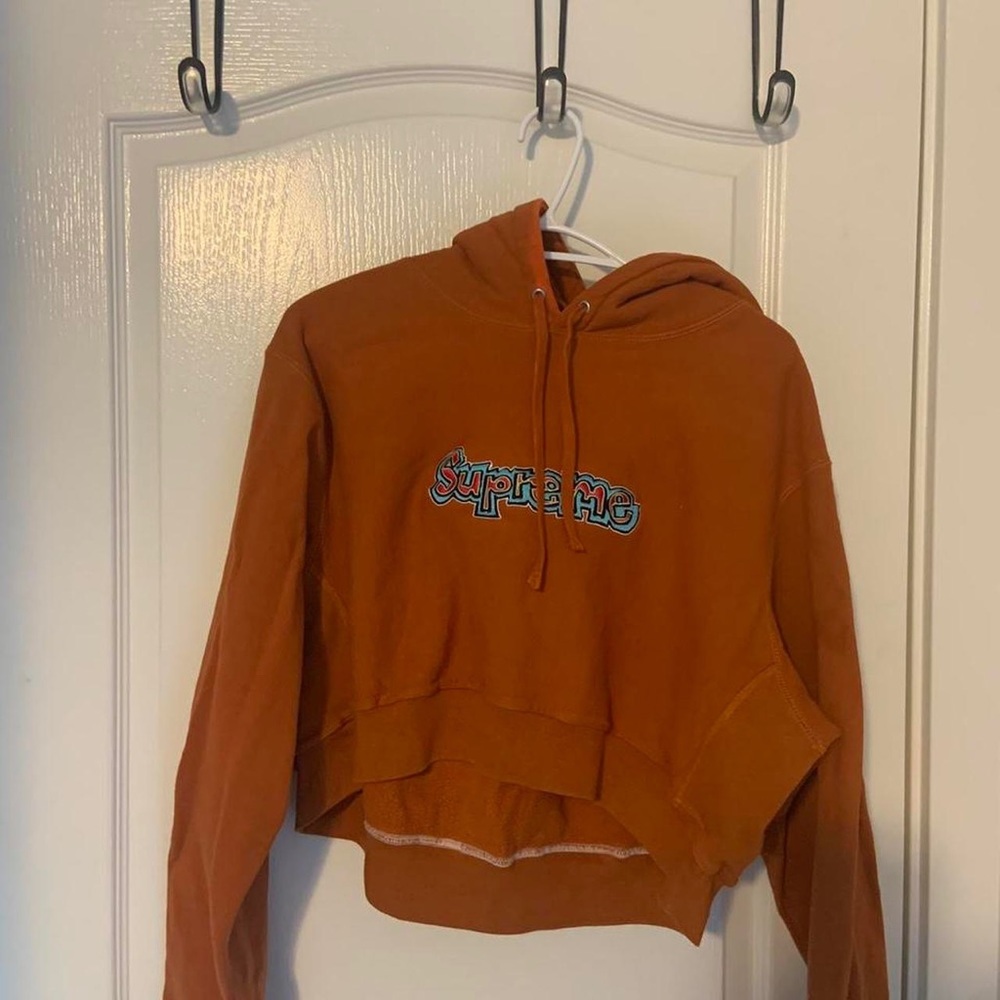 SUPREME REWORKED CROPPED HOODIE